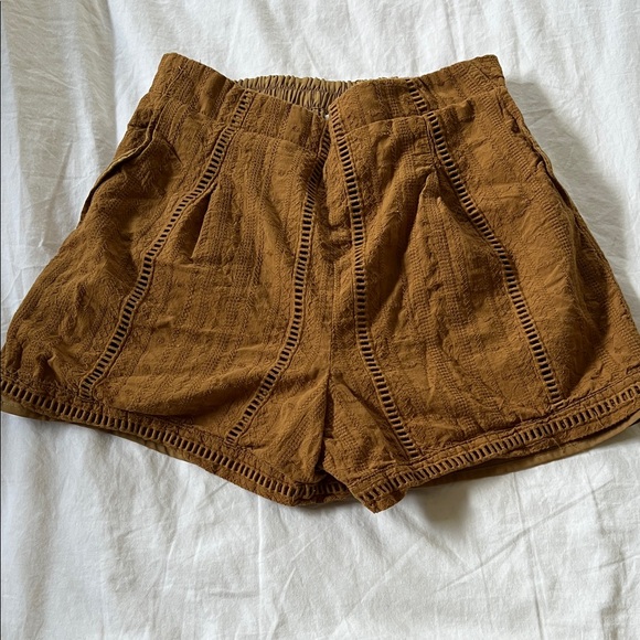 Gentle Fawn Pants - Gentle Fawn High Waist Tan Shorts
